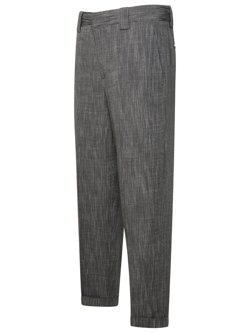 Golden Goose Grey Virgin Wool Blend Trousers - Men