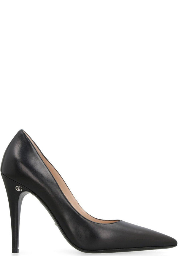 Gucci Logo Detailed Pointed-toe Pumps - Women