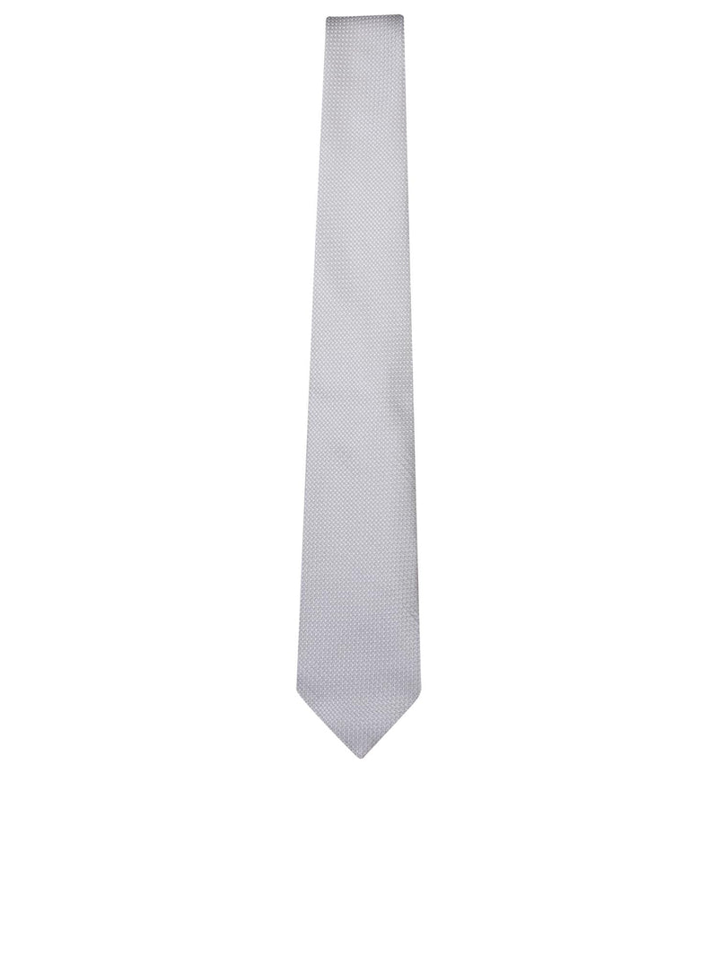 Tom Ford Saitn Silver Tie - Men - Piano Luigi