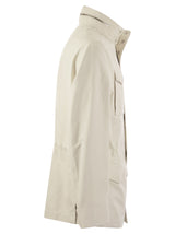 Brunello Cucinelli Field Jacket In Linen And Silk Membrane Panama With Heat Tapes - Men