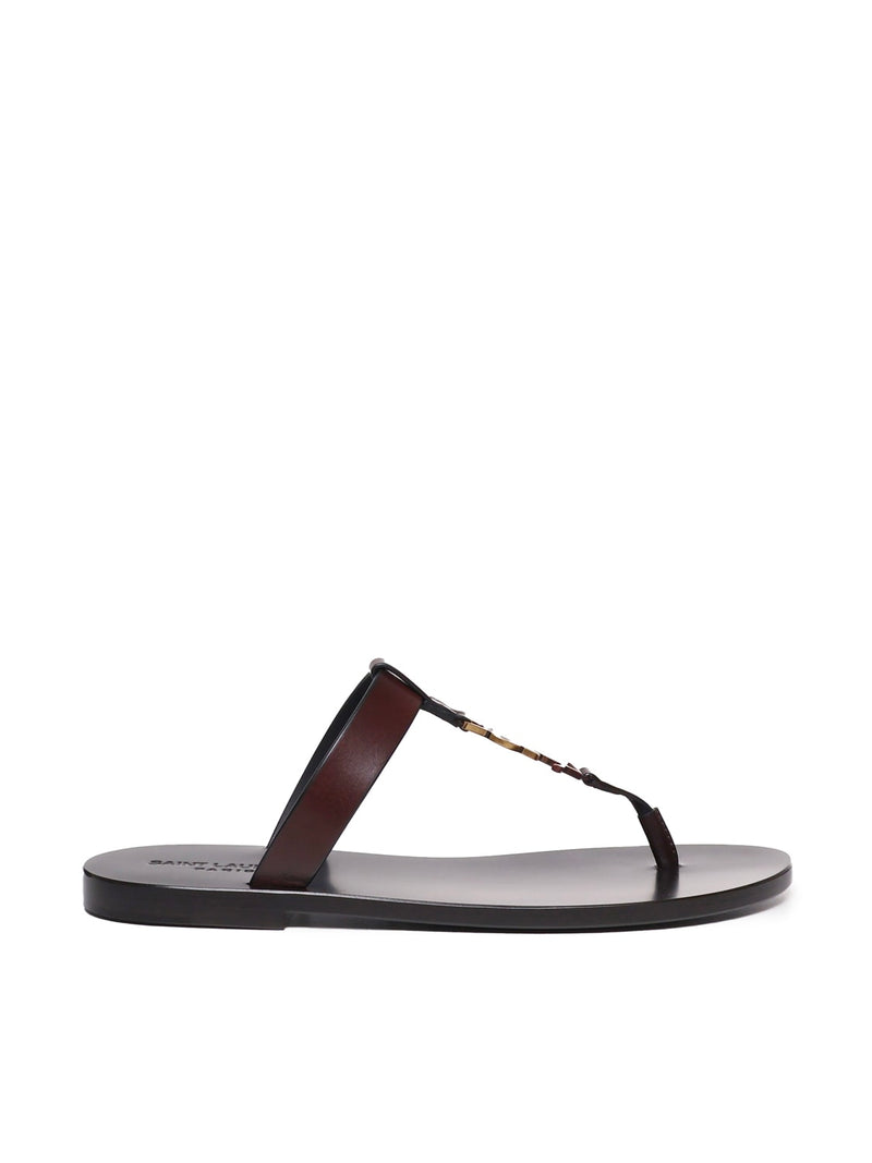 Saint Laurent Cassandre Sandals In Smooth Leather - Men