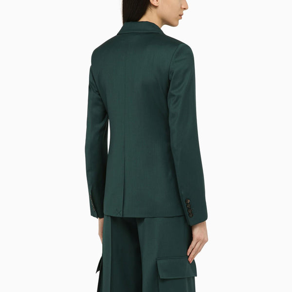 AMIRI Forest Green Double-breasted Jacket In Wool - Women