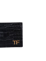 Tom Ford 6 Slots Crocodile Black Wallet - Men - Piano Luigi