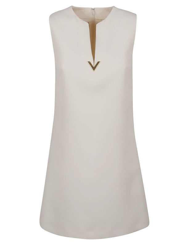 Valentino Logo Plaque Sleeveless Dress - Women