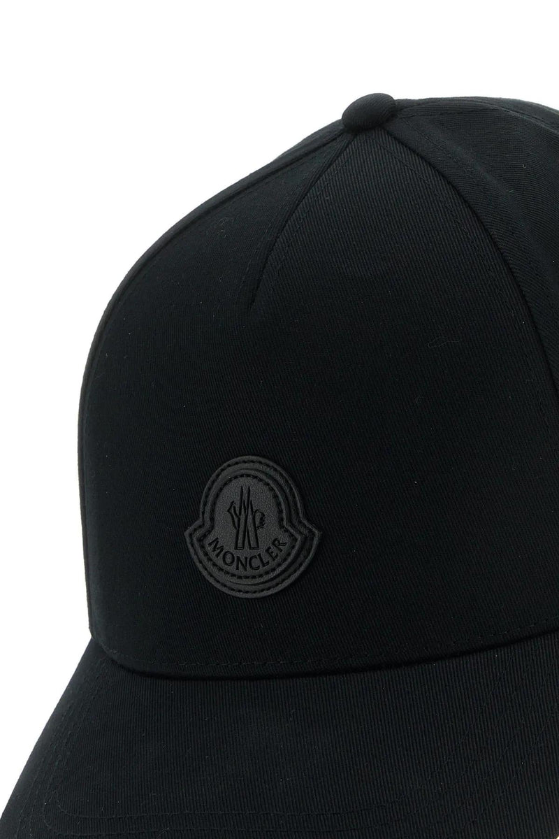 Moncler Black Cotton Baseball Cap - Men