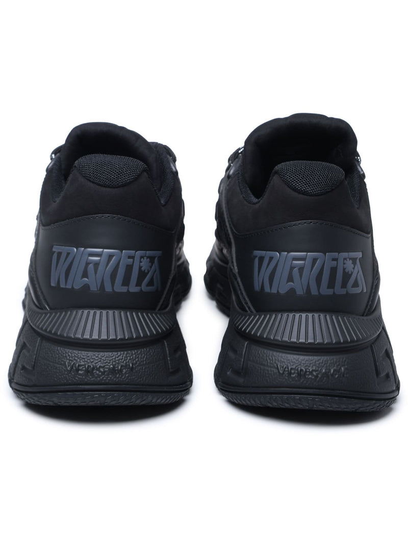 Versace Black Fabric Blend Sneakers - Men