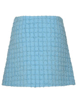 Versace Skirt In Light Blue Virgin Wool Blend - Women - Piano Luigi