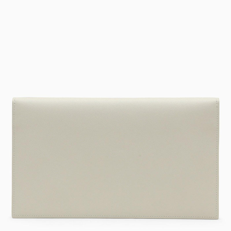 Saint Laurent Cream Leather Uptown Envelope - Women