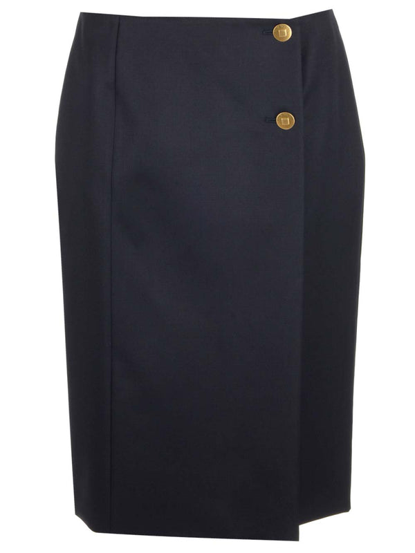 Givenchy Gabardine Wrap Skirt - Women