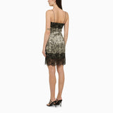 Balmain Python Motif Dress With Silk Lace - Women