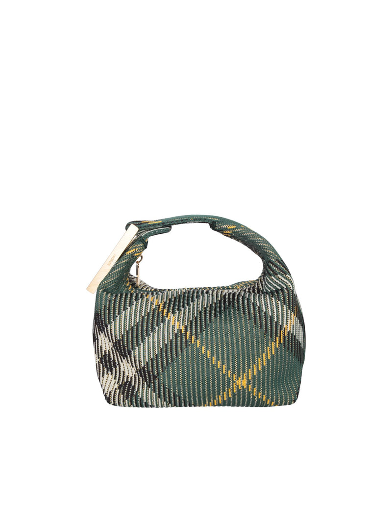 Burberry Duffle Mn Check Green Bag - Women