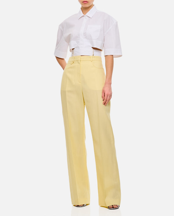 Jacquemus Croppped Cotton Shirt - Women