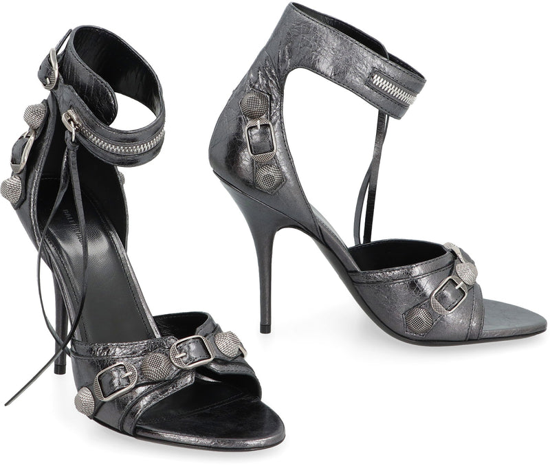 Balenciaga Cagole Leather Sandals - Women