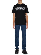 Versace Black T-shirt With Logo - Men