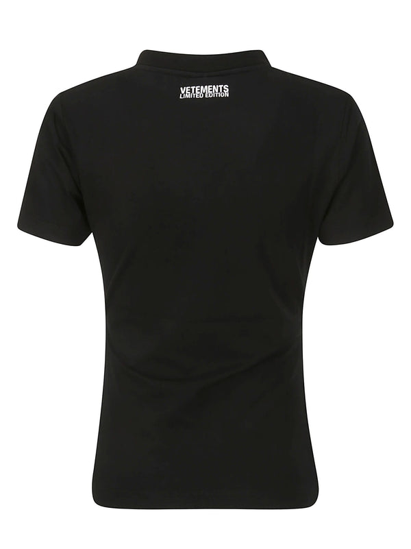 VETEMENTS Embroidered Logo Fitted T-shirt - Women