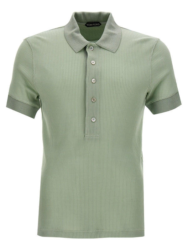 Tom Ford Ribbed Viscose Polo Shirt - Men