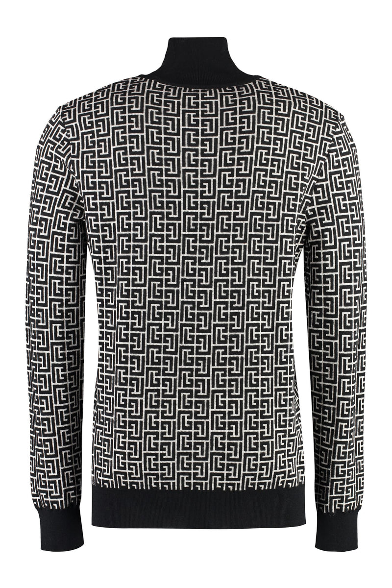 Balmain Wool Blend Turtleneck Sweater - Men