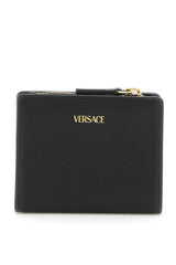 Versace La Medusa Wallet In Black Leather - Women