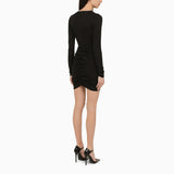 Dsquared2 Short Black Draped Dress - Women - Piano Luigi