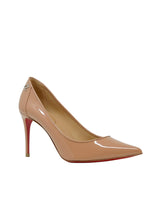 Christian Louboutin Nude Patent Leather Sporty Kate 85 Pumps - Women - Piano Luigi