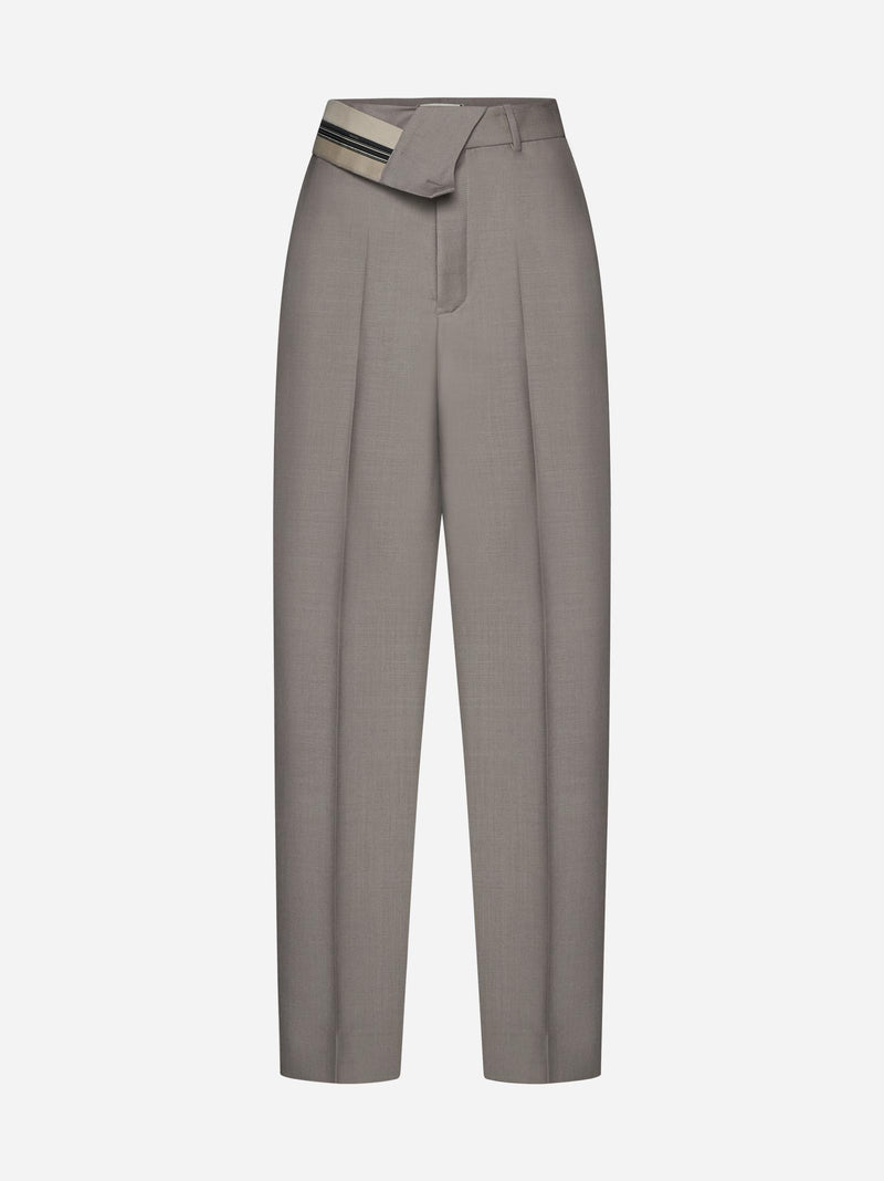 Fendi Mohair And Wool Trousers - Women