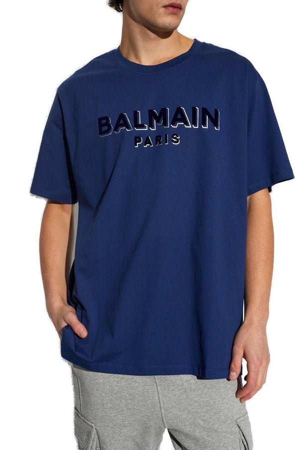 Balmain Logo Printed Crewneck T-shirt - Men