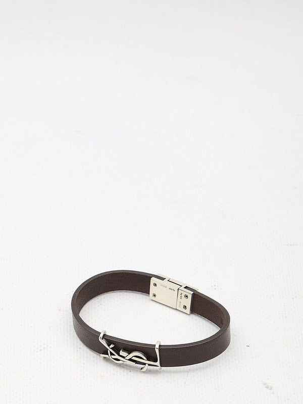 Saint Laurent Cassandre Logo Plaque Bracelet - Men