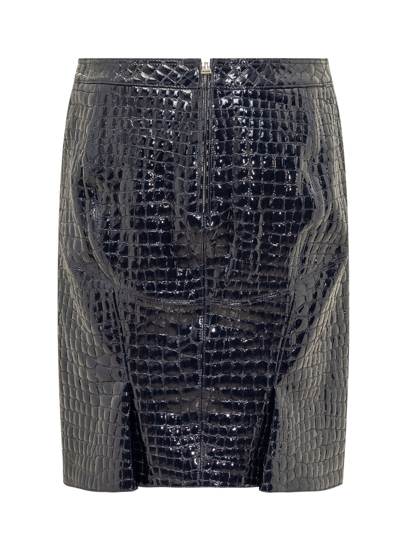 Tom Ford Crocodile-embossed Leather Skirt - Women