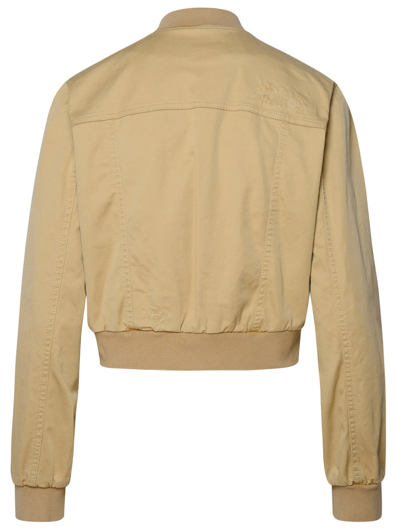 Dsquared2 Beige Cotton Bomber Jacket - Women