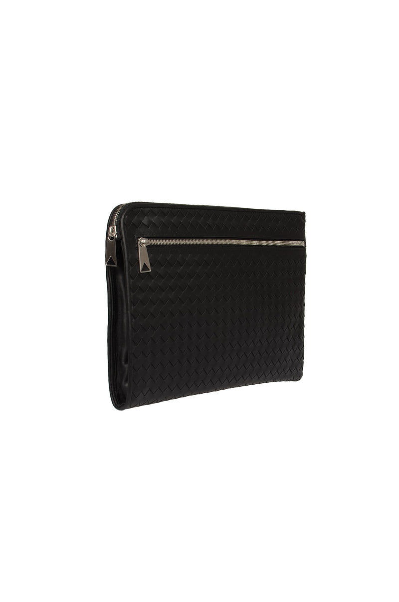 Bottega Veneta Zip Front Detail Weaved Clutch - Men