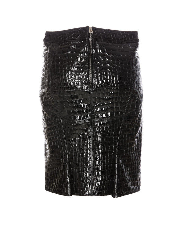 Tom Ford Glossy Croco Skirt - Women