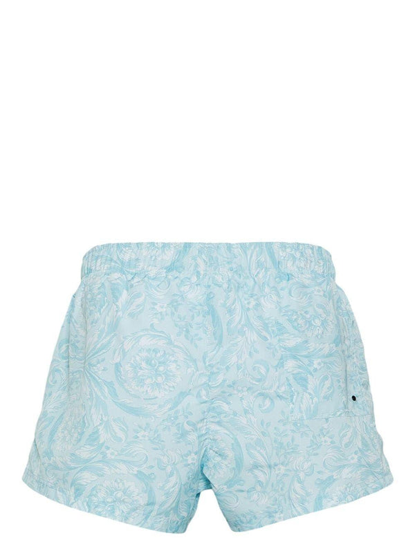 Versace Barocco-printed Drawstring Swim Shorts - Men