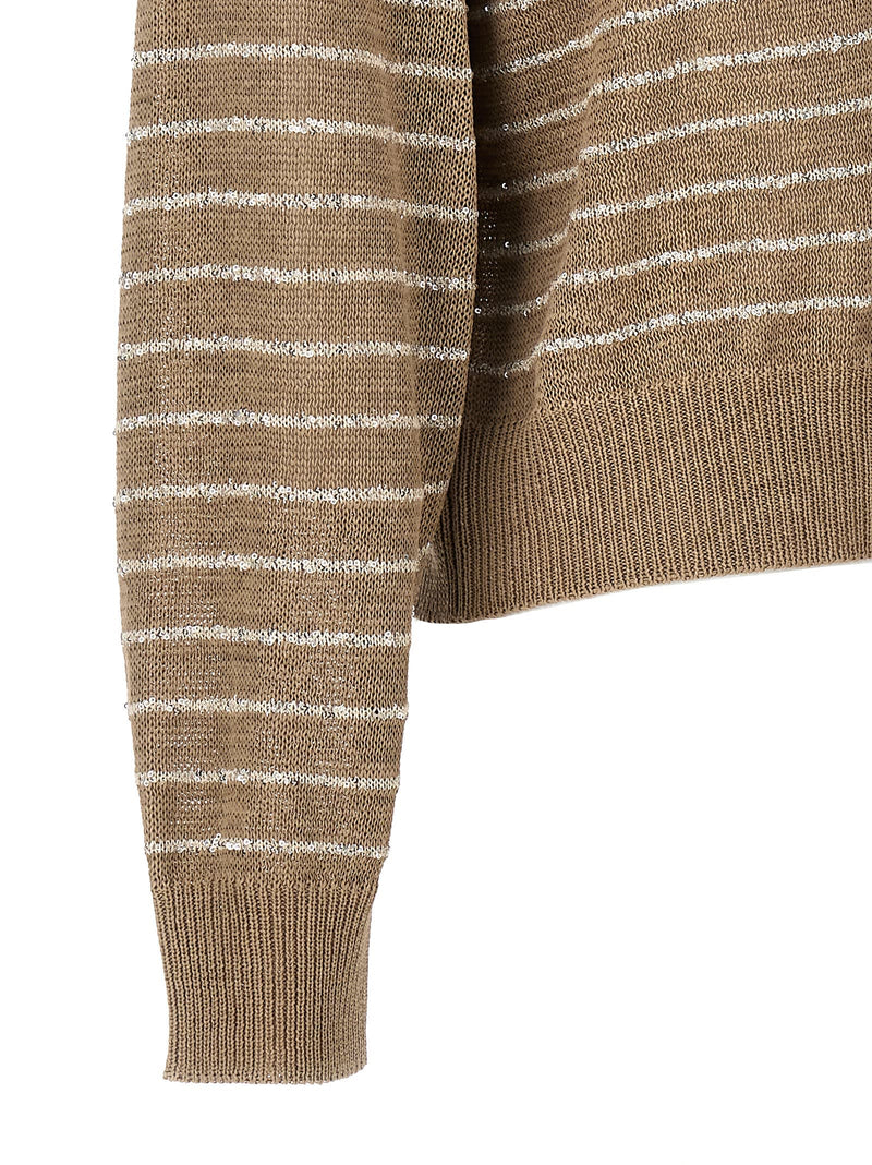 Brunello Cucinelli Sequin Striped Cardigan - Women