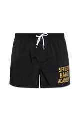 Dsquared2 Logo Printed Drawstring Swimming Shorts - Men