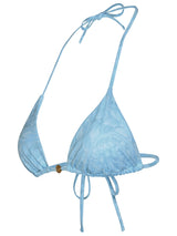 Versace barocco Light Blue Polyester Blend Bikini Top - Women