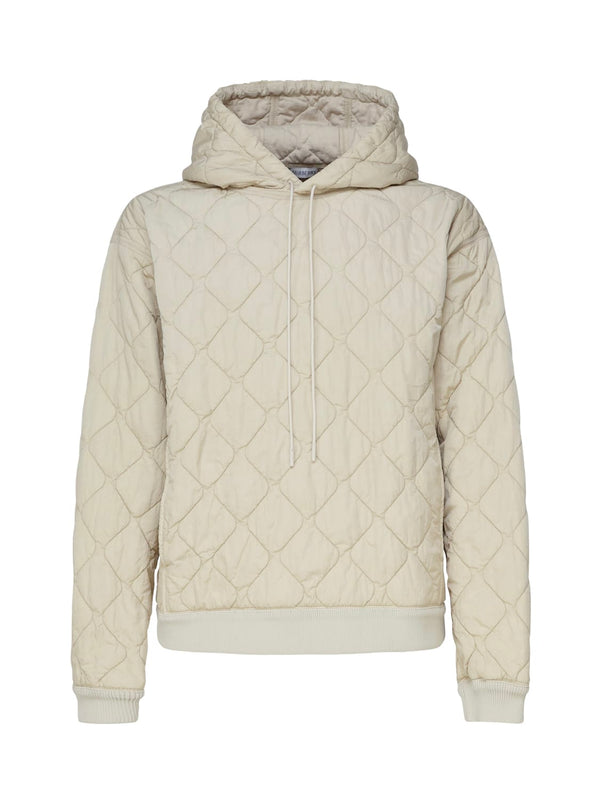 Burberry Quilted Sweatshirt With Hood And Drawstring - Men