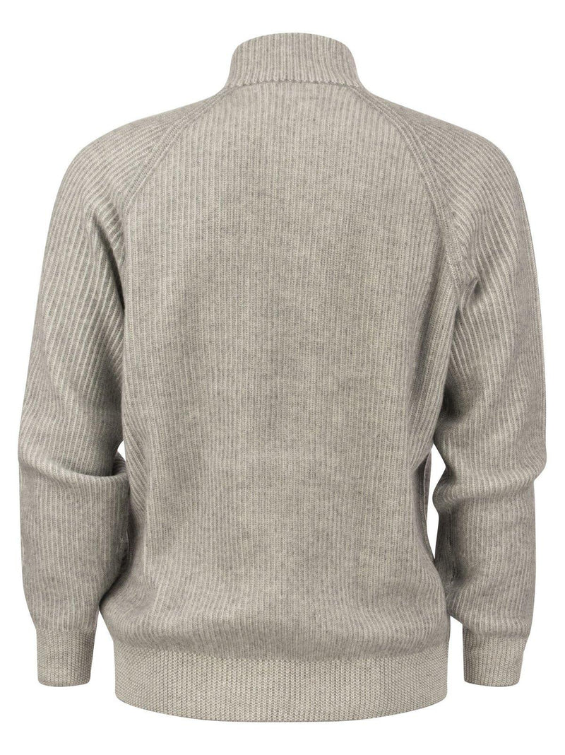 Half-zipped Knitted Jumper Brunello Cucinelli - Men