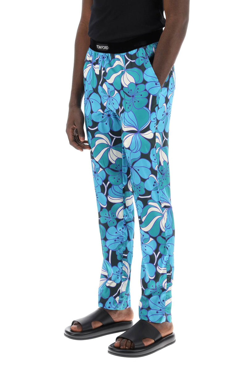 Tom Ford Pajama Pants In Floral Silk - Men