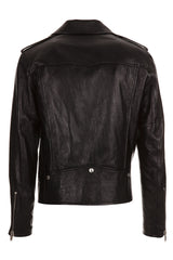 Saint Laurent Black Leather Motorcycle Jacket - Men