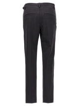 Brunello Cucinelli Stretch Cool Wool Trousers With Cigarette Cut - Women