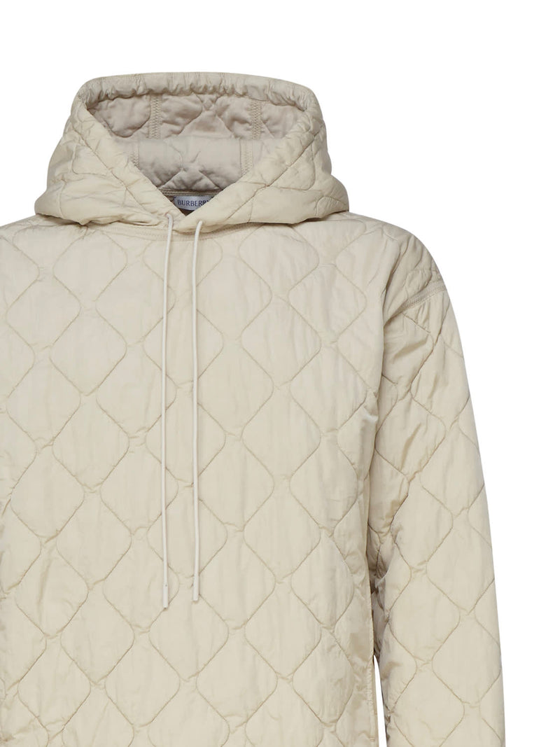 Burberry Quilted Sweatshirt With Hood And Drawstring - Men