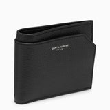 Saint Laurent Black Grained Leather East\/west Wallet - Men