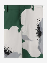 Cotton Poplin Bermuda Shorts With Valentino Flower Portrait Print - Men
