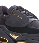 Balmain B-bold Calf And Suede Sneakers - Men