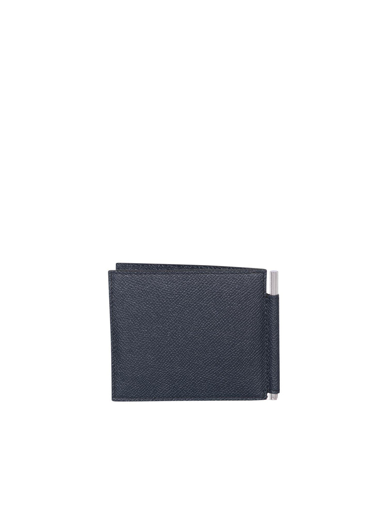 Tom Ford Small Grain Money Clip Blue Cardholder - Men - Piano Luigi