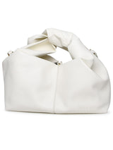 J.W. Anderson White Leather Hobo Twister Bag - Women - Piano Luigi