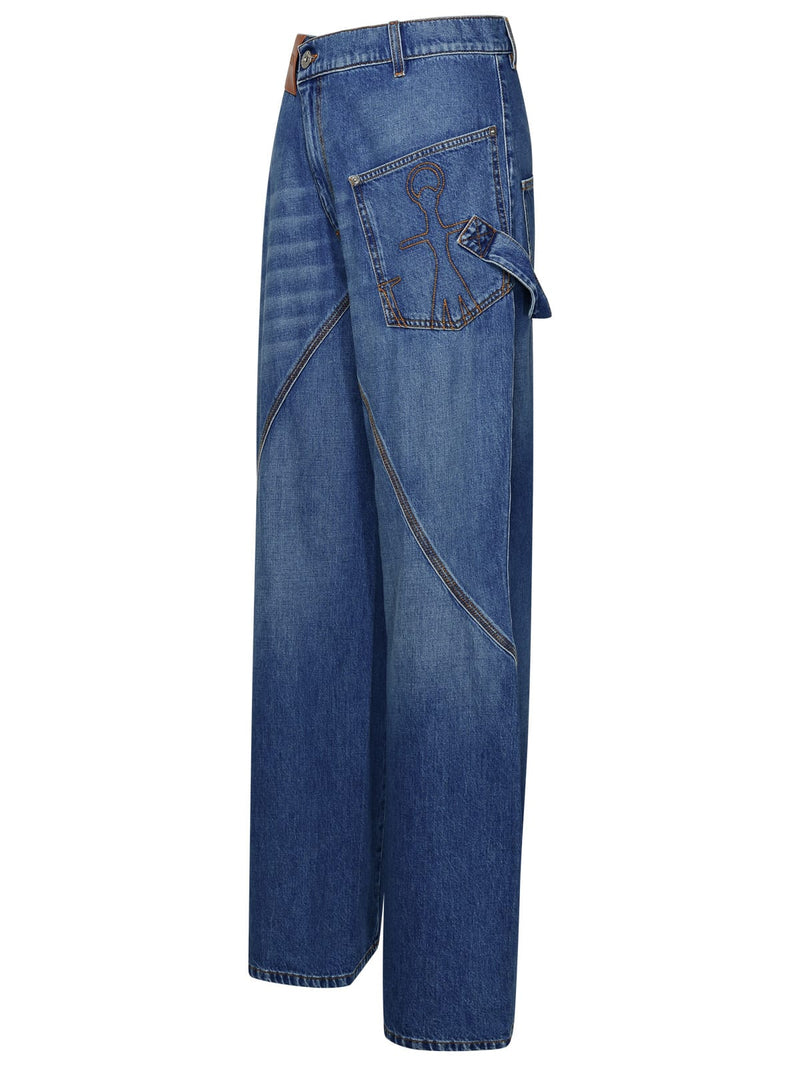 J.W. Anderson twisted Workwear Blue Cotton Jeans - Women