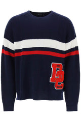 Dsquared2 Wool Sweater With Varsity Patch - Men