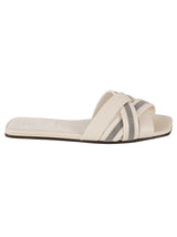 Brunello Cucinelli Cross-strap Embellished Flat Sandals - Women