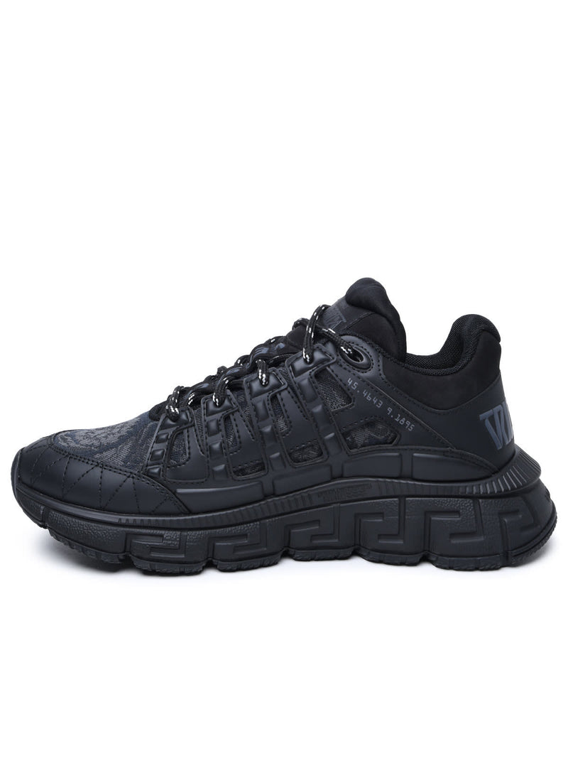 Versace Black Fabric Blend Sneakers - Men